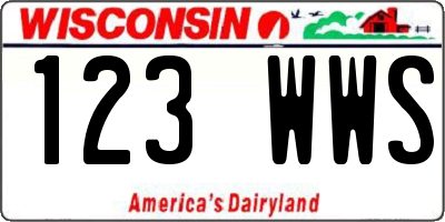 WI license plate 123WWS