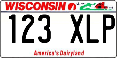 WI license plate 123XLP