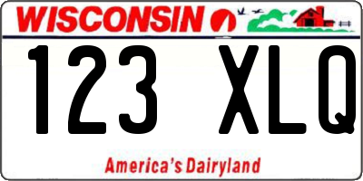 WI license plate 123XLQ