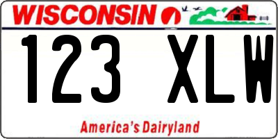 WI license plate 123XLW