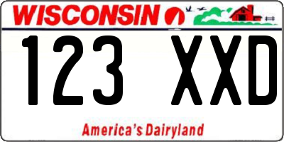 WI license plate 123XXD