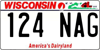 WI license plate 124NAG
