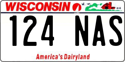 WI license plate 124NAS
