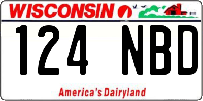 WI license plate 124NBD