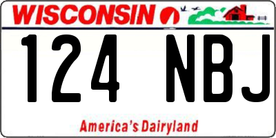 WI license plate 124NBJ