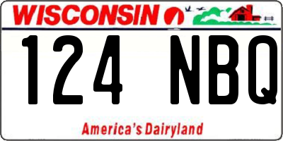 WI license plate 124NBQ
