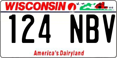WI license plate 124NBV