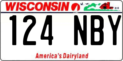 WI license plate 124NBY