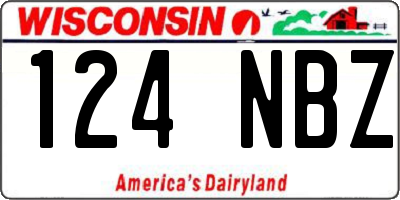 WI license plate 124NBZ