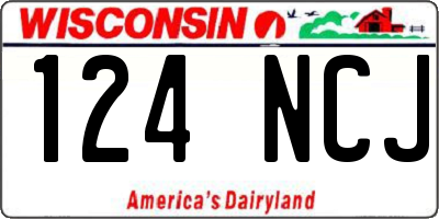 WI license plate 124NCJ