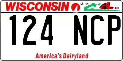 WI license plate 124NCP