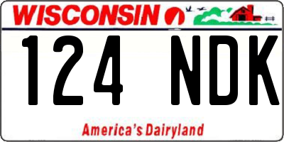 WI license plate 124NDK