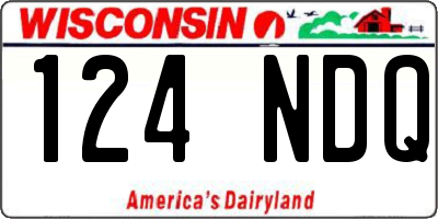 WI license plate 124NDQ