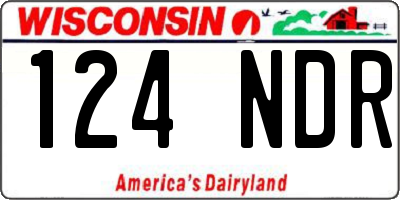 WI license plate 124NDR