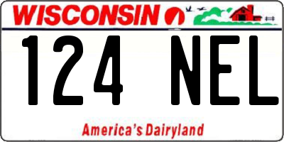 WI license plate 124NEL