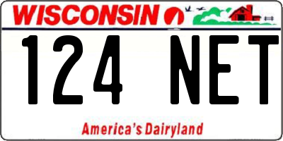 WI license plate 124NET