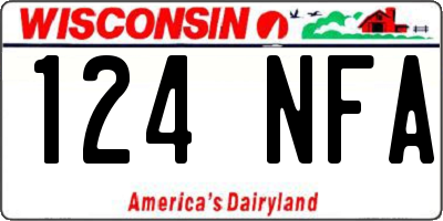 WI license plate 124NFA