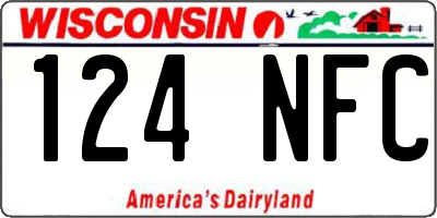 WI license plate 124NFC