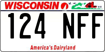 WI license plate 124NFF