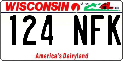 WI license plate 124NFK