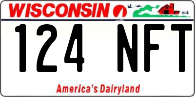 WI license plate 124NFT