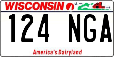 WI license plate 124NGA