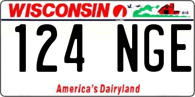 WI license plate 124NGE