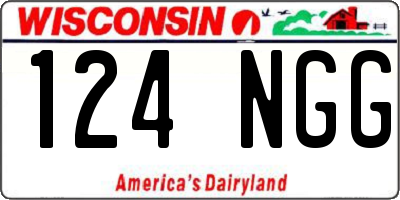 WI license plate 124NGG