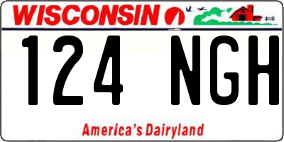 WI license plate 124NGH