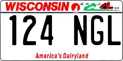 WI license plate 124NGL