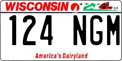 WI license plate 124NGM