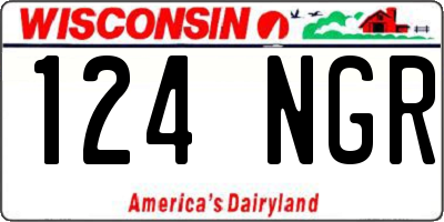 WI license plate 124NGR