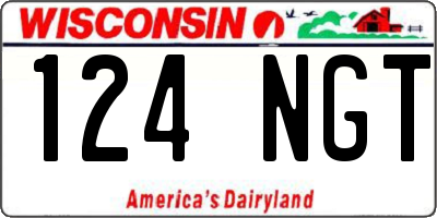 WI license plate 124NGT