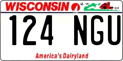 WI license plate 124NGU