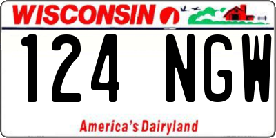 WI license plate 124NGW