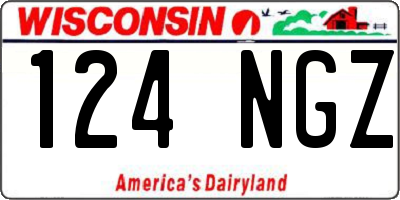 WI license plate 124NGZ