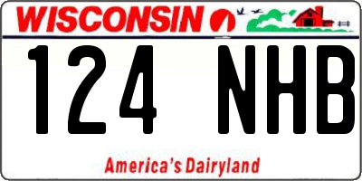 WI license plate 124NHB