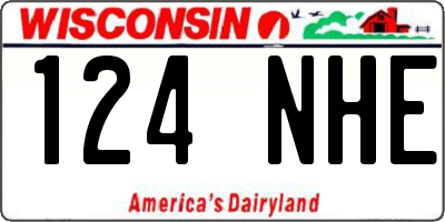 WI license plate 124NHE