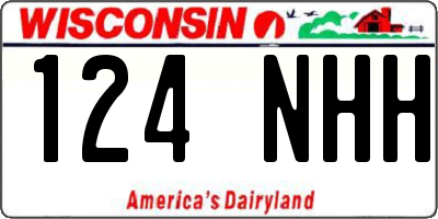 WI license plate 124NHH