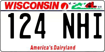 WI license plate 124NHI