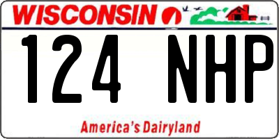 WI license plate 124NHP