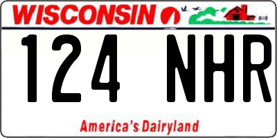 WI license plate 124NHR