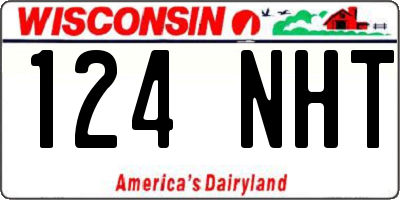 WI license plate 124NHT