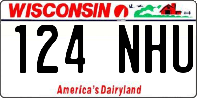 WI license plate 124NHU
