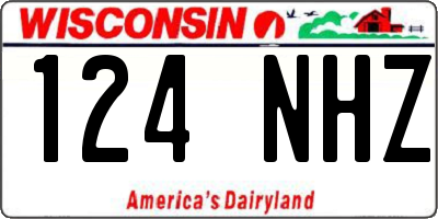 WI license plate 124NHZ