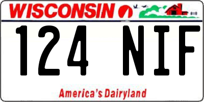 WI license plate 124NIF