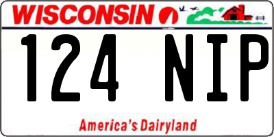 WI license plate 124NIP