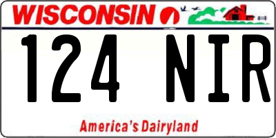 WI license plate 124NIR