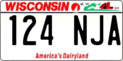 WI license plate 124NJA