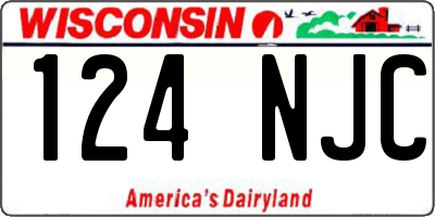 WI license plate 124NJC